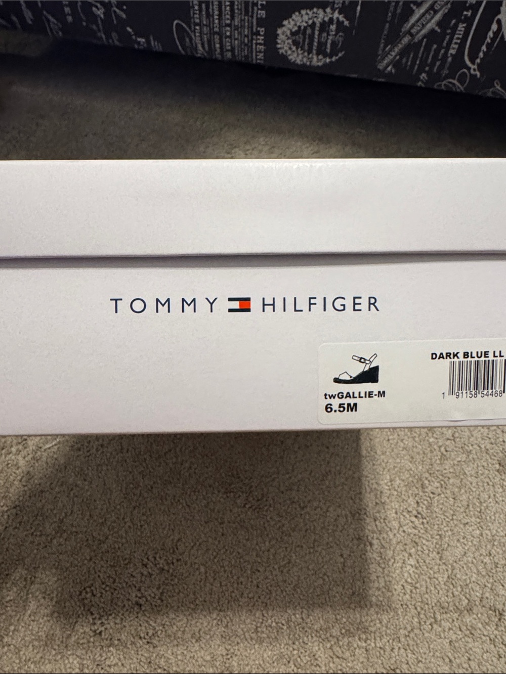 Tommy Hilfiger Navy Espadrille Wedge Sandals with Ankle Strap - Picture 12 of 12